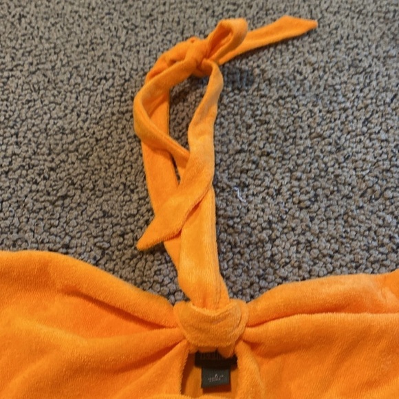 NWT Wild Fable Orange Terry Cloth Romper Size Small - Picture 3 of 6